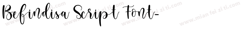 Befindisa Script Font字体转换